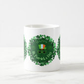 Glücklicher St. Patrick's Day Shamrock-Kranz-Mug Kaffeetasse (Mittel)