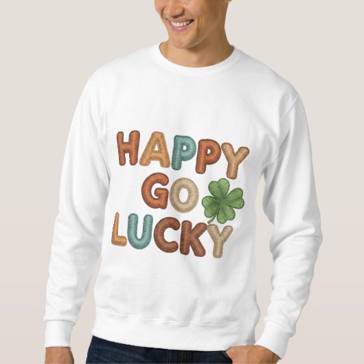 Glücklicher St. Patrick's Day Shamrock Sweatshirt (Vorderseite)