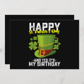 Glücklicher St. Patrick's Day und ja, es ist mein Einladung (Vorne/Hinten)