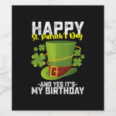 Glücklicher St. Patrick's Day und ja, es ist mein Weinetikett (Einzelnes Label)