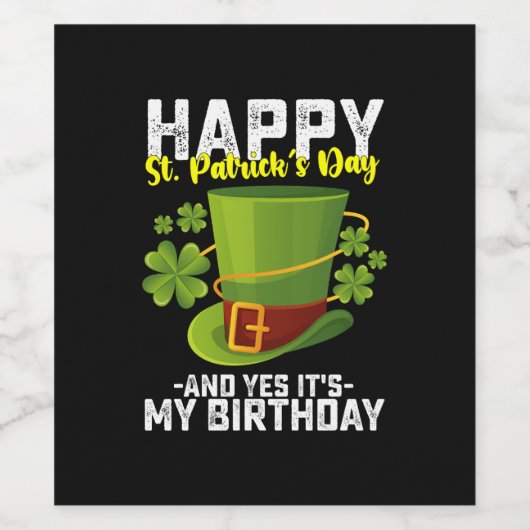 Glücklicher St. Patrick's Day und ja, es ist mein  Weinetikett (Einzelnes Label)
