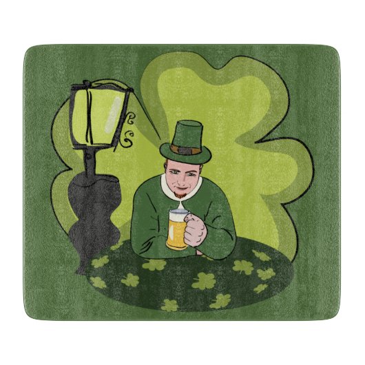 "GLÜCKLICHER ST. PATRICKSTAG" KOBOLD SCHNEIDEBRETT (Vorderseite)