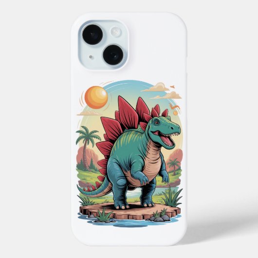 Glücklicher Stegosaurus Case-Mate iPhone Hülle (Rückseite)