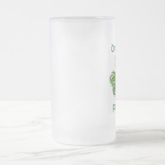 glücklicher Stein Mattglas Bierglas (Mittel)