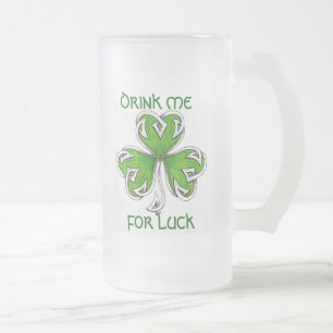 glücklicher Stein Mattglas Bierglas