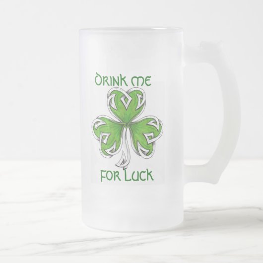 glücklicher Stein Mattglas Bierglas (Rechts)