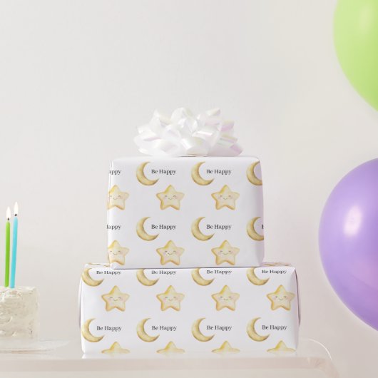 Glücklicher Stern Geburtstag Geschenkpapier (Partygeschenke)