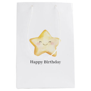 Glücklicher Stern Geburtstag Mittlere Geschenktüte