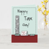 Glücklicher Steuertag, Spaß Karte (Gelbe Blume)