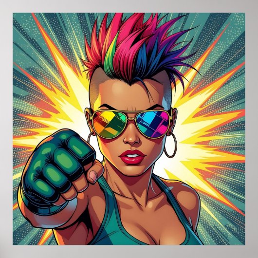 Glücklicher Stolz! Lgbtqia+ Cool Poster (Vorne)