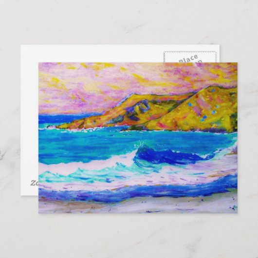 glücklicher Strandkampf Postkarte (Vorne/Hinten)