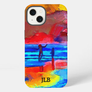 Glücklicher Strandtänzer Primärfarben iPhone 13 Hülle