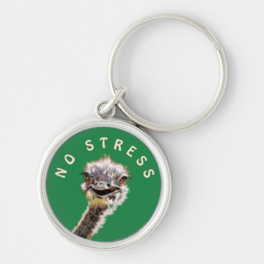 Glücklicher Strauß ohne Stress Schlüsselanhänger F (Vorne)