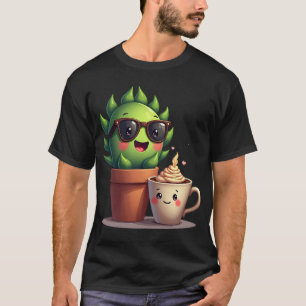 Glücklicher Sukkulenten-Pflanzen-Eltern-Kawaii-Sti T-Shirt