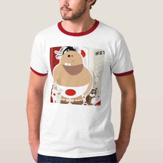 Glücklicher Sumo T-Shirt (Vorderseite)