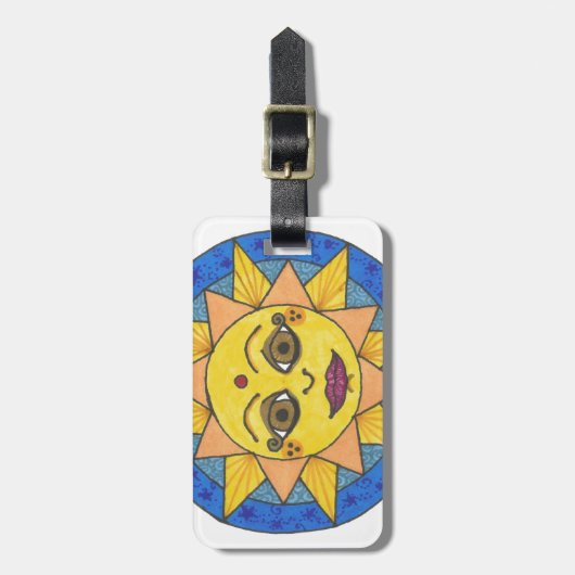 Glücklicher Sun Gepäckanhänger (Vorderseite vertikal)