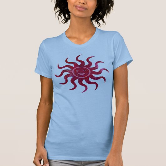 Glücklicher Sun stellen Entwurf gegenüber T-Shirt (Vorderseite)