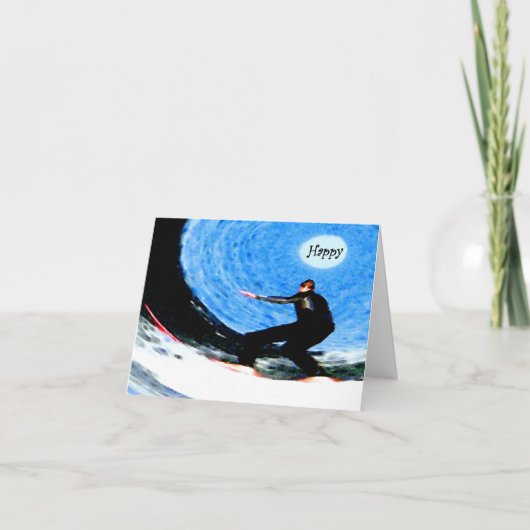 Glücklicher Surfer-Geburtstag Karte (Vorderseite)