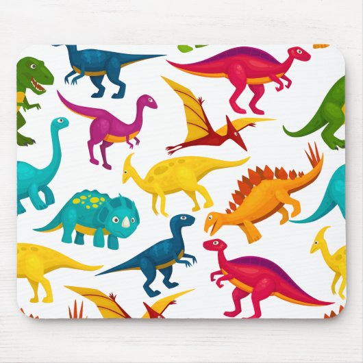 Glücklicher süßer Dino Mousepad (Vorne)