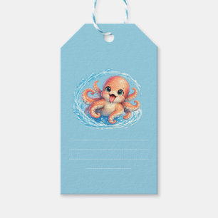 Glücklicher süßer Oktopus Kawaii Meer Leben Illust Geschenkanhänger