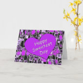 Glücklicher süßester Tag Karte (Gelbe Blume)