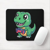 Glücklicher T-Rex mit Spielcontroller Süßer Gamer- Mousepad (Mit Mouse)