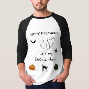 Glücklicher T - Shirt Halloweens Booothday (sehen