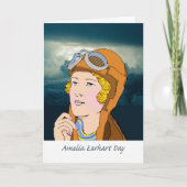 Glücklicher Tag Amelia Earhart, Aviatrix, Karte (Vorderseite)