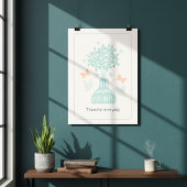 Glücklicher Tag: Blassblüte und Blütenblüte Poster