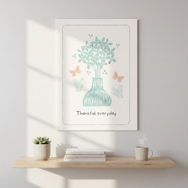 Glücklicher Tag: Blassblüte und Blütenblüte Poster