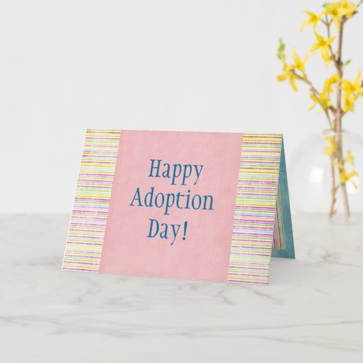 Glücklicher Tag der Adoption! Karte (Gelbe Blume)