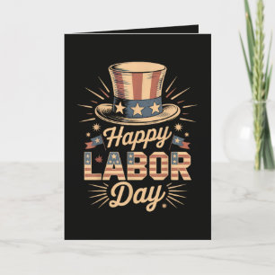 Glücklicher Tag der Arbeit Patriotische Feier Feiertagskarte