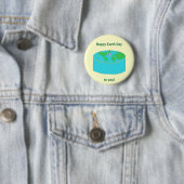 "Glücklicher Tag der Erde zu Ihnen!" Button (Beispiel)