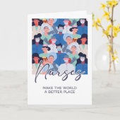 Glücklicher Tag der Krankenschwestern. Custom Karte (Gelbe Blume)