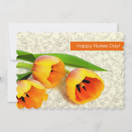 Glücklicher Tag der Krankenschwestern. Spring Tuli Karte
