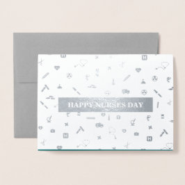 Glücklicher Tag der Krankenschwestern. Stethoscope Folienkarte