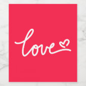 Glücklicher Tag der Liebe Weinetikett (Einzelnes Label)