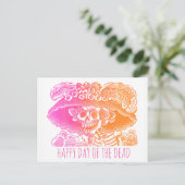 Glücklicher Tag der toten Regenbogenkatrina Postkarte (Stehend Vorderseite)