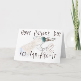 Glücklicher Tag der Väter an den Handyman! Karte