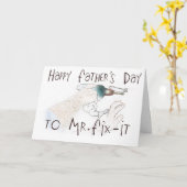 Glücklicher Tag der Väter an den Handyman! Karte (Gelbe Blume)