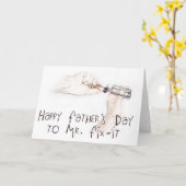 Glücklicher Tag der Väter an den Handyman! Karte (Gelbe Blume)