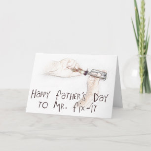 Glücklicher Tag der Väter an den Handyman! Karte