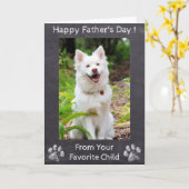 Glücklicher Tag der Väter - Niedlicher Hundespinne Karte (Gelbe Blume)