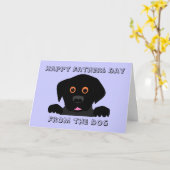 Glücklicher Tag der Väter, vom Hund Karte (Gelbe Blume)