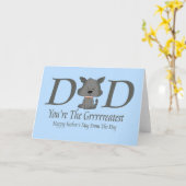 Glücklicher Tag der Väter vom Hund Karte (Gelbe Blume)