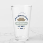 Glücklicher Tag der Väter - Weltbester Opa Glas (Rückseite)
