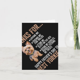 Glücklicher Tag der Väter zum besten Yorkie-Vater  Karte