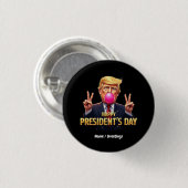 Glücklicher Tag des Präsidenten feiern Patriotismu Button (Vorne & Hinten)
