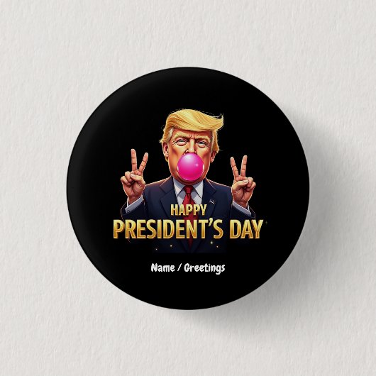 Glücklicher Tag des Präsidenten feiern Patriotismu Button (Vorderseite)