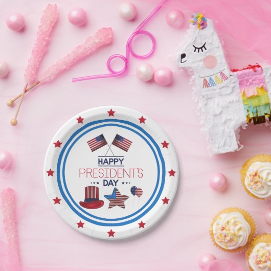 Glücklicher Tag des Präsidenten Pappteller (Party)